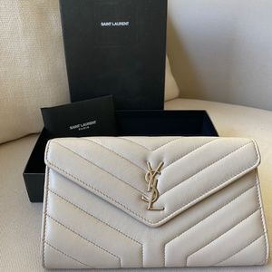 Saint Laurent (YSL) Monogram Large Quilted Continental Wallet